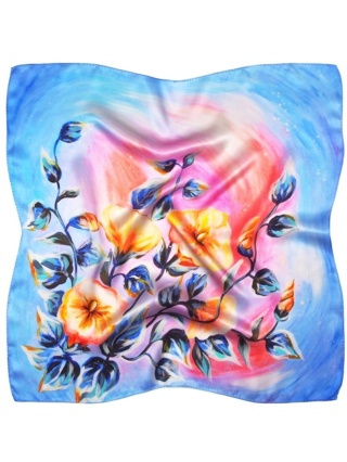 AD7-061 Silk scarf 100% printed oil painting 68x68cm