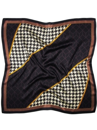 Jedwabna apaszka w pepitkę 68x68cm AD7-016