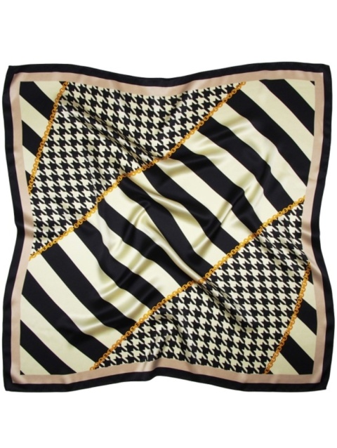 Jedwabna apaszka w pepitkę 68x68cm AD7-035