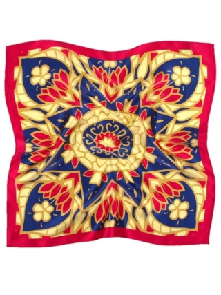 Jedwabna apaszka z mandalą 53x53 cm AD5-040
