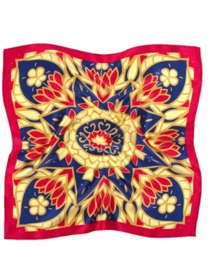 Jedwabna apaszka z mandalą 68x68cm AD7-040