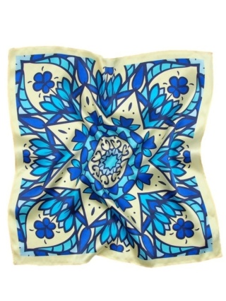 Jedwabna apaszka z mandalą 88x88 cm AD-026