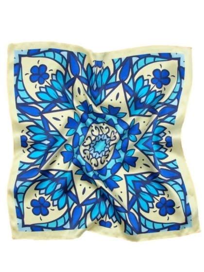 Jedwabna apaszka z mandalą 88x88 cm AD-026
