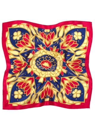Jedwabna apaszka z mandalą 88x88 cm AD-040