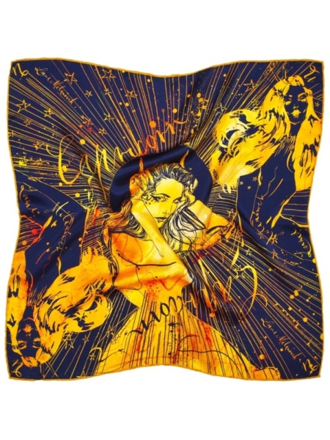 Jedwabna apaszka zodiak Koziorożec Anna Halarewicz 68x68cm AZ-10