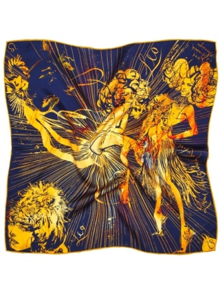 Jedwabna apaszka zodiak Lew Anna Halarewicz 68x68cm AZ-05