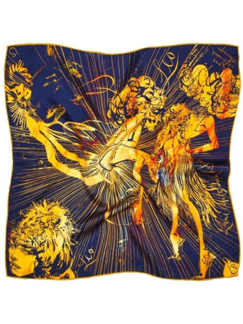 Jedwabna apaszka zodiak Lew Anna Halarewicz 68x68cm AZ-05