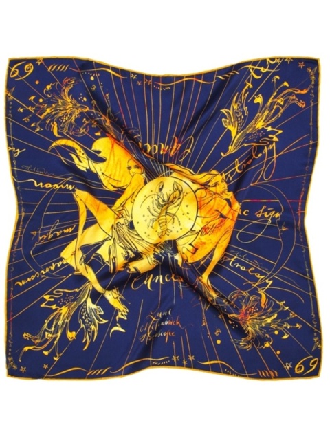 Jedwabna apaszka zodiak Rak Anna Halarewicz 68x68cm AZ-04