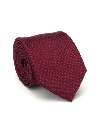 Burgundy Jacquard Silk Tie with Micro Pattern KR-676