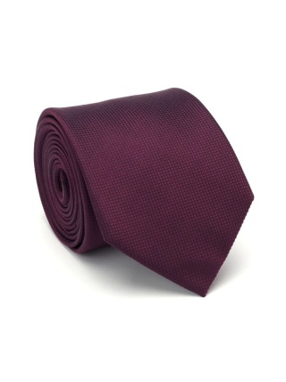 Burgundy Jacquard Silk Tie with Micro Pattern KR-679