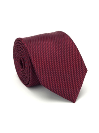 Burgundy Jacquard Silk Tie with Micro Pattern KR-663