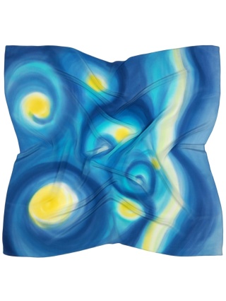 Ręcznie malowana apaszka jedwabna 90x90 cm AM-023