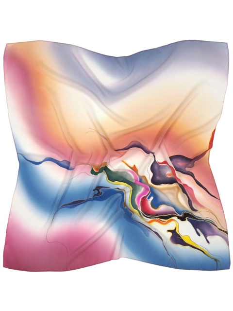 Ręcznie malowana apaszka jedwabna 90x90cm AM-089
