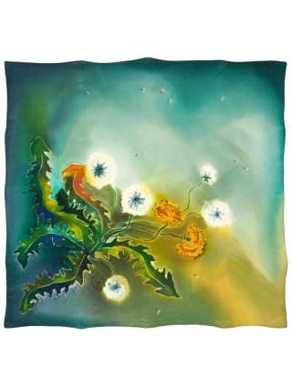 Ręcznie malowana apaszka jedwabna 90x 90cm AM-032