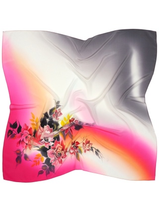 Ręcznie malowana apaszka jedwabna 90x90cm AM-090