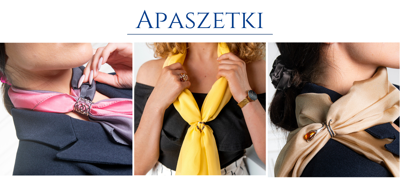 Zdjęcie modelek w jedwabnych szalach z apaszetką