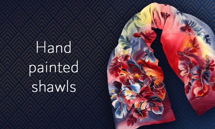 Hand painted shawls